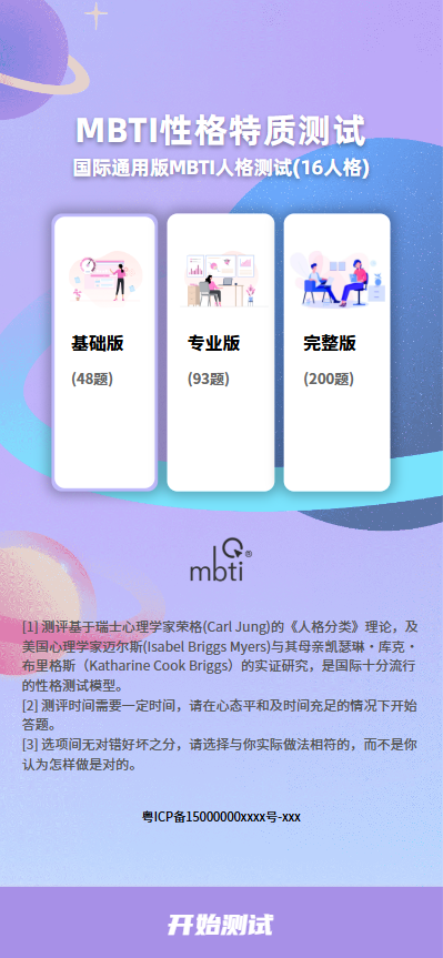 MBTI十六型人格职业性格测试源码完整版-胖大海博客资源网