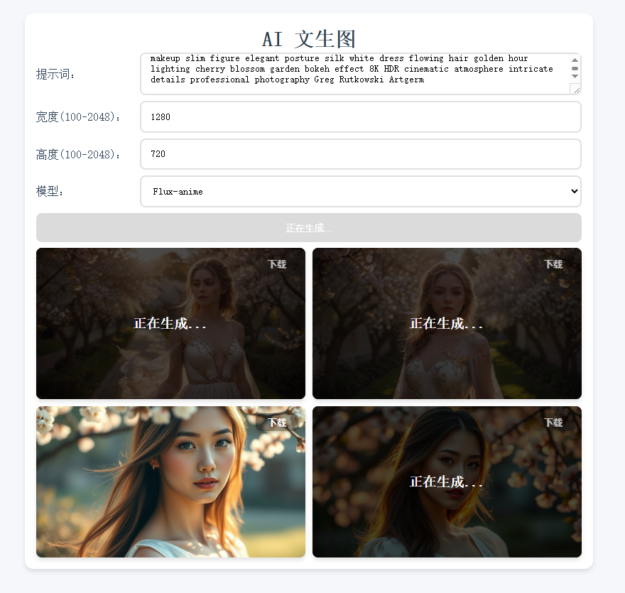 Pollinations AI文生图html小程序-胖大海博客资源网